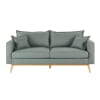 Skandinavisches 3-Sitzer-Sofa, wassergrün